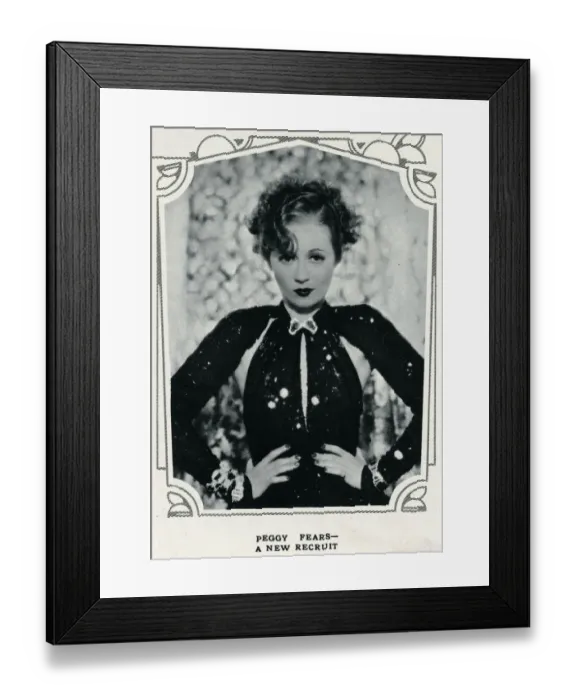 Framed Print : Peggy Fears 1934 Framed Print : Peggy Fears 1934