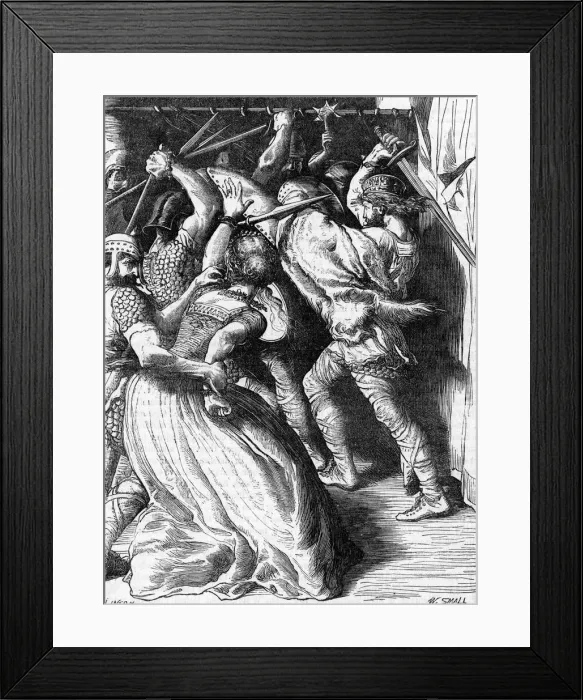 Framed Print : Cenulph of Wessex is murdered Framed Print : Cenulph of Wessex is murdered