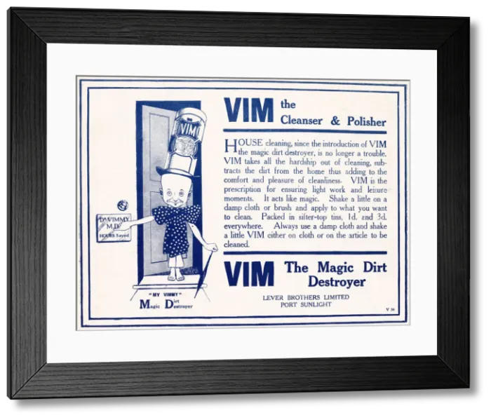 Framed Print : Advert for household cleaner an polisher. Date: 1910 Framed Print : Advert for household cleaner an polisher. Date: 1910