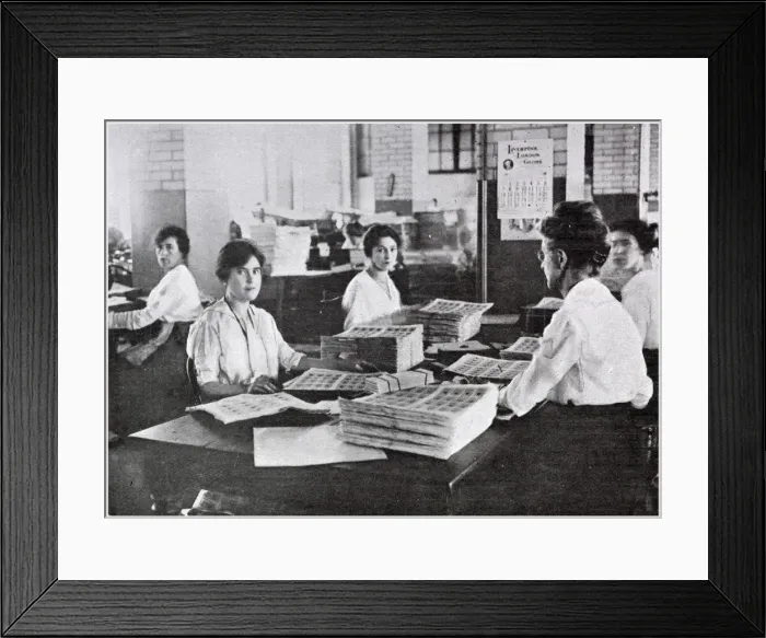 Framed Print : Liberty Loan, Preparing the Bonds at Washington U. S. A 1917 Framed Print : Liberty Loan, Preparing the Bonds at Washington U. S. A 1917