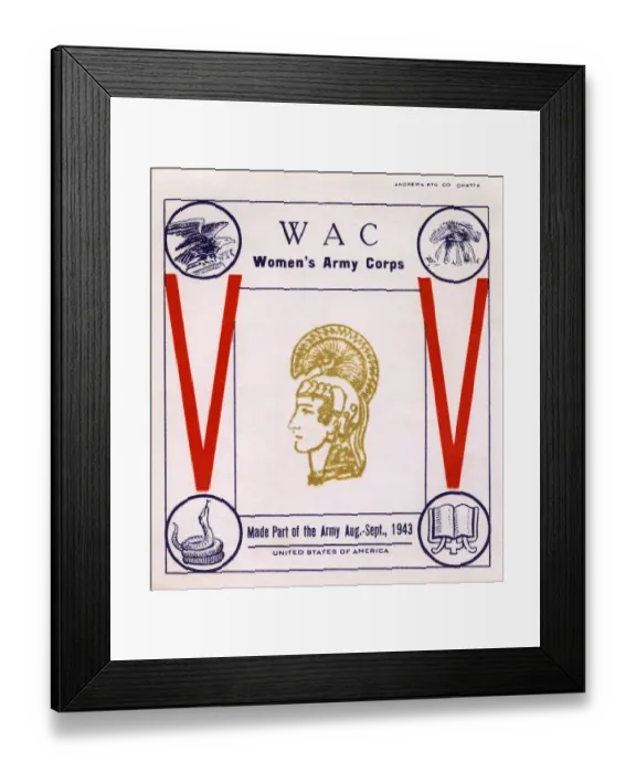 Framed Print : The Womens Army Corps - USA - WW2 Propaganda Framed Print : The Womens Army Corps - USA - WW2 Propaganda