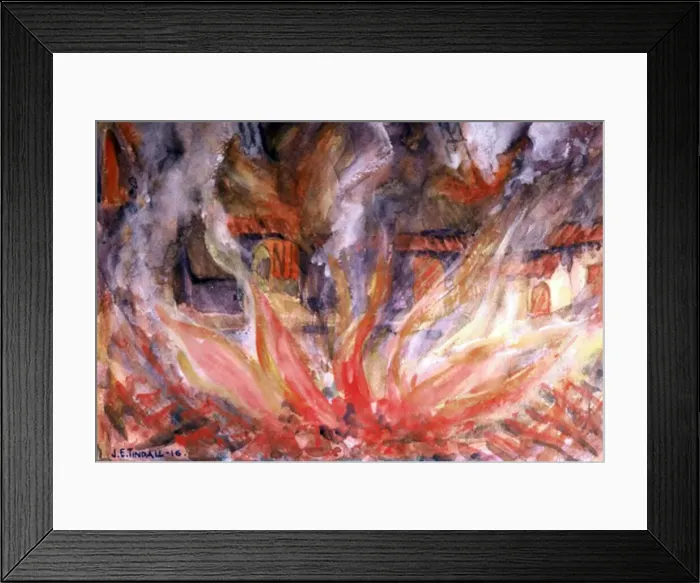 Framed Print : Spy Farm, Rue de Bois, RE store destroyed by shell fire, WW1 Framed Print : Spy Farm, Rue de Bois, RE store destroyed by shell fire, WW1