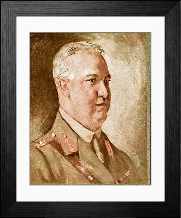 Framed Print : Lieutenant General Sir Arthur Currie, dated 1917 Framed Print : Lieutenant General Sir Arthur Currie, dated 1917