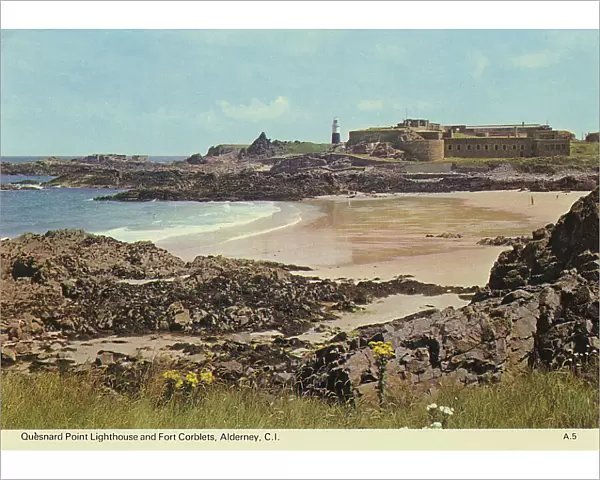 Alderney - Quesnard Point Lighthouse and Fort Corblets