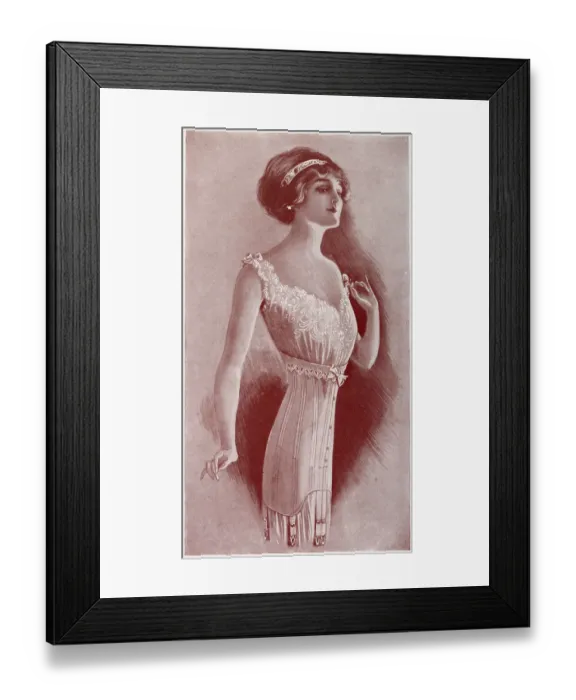 Framed Print : Womens corset 1911 Framed Print : Womens corset 1911