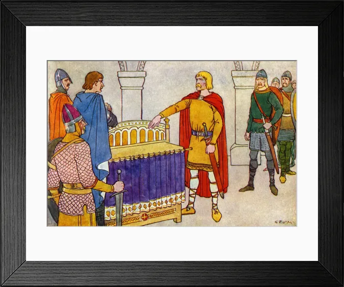 Framed Print : Harold swears fealty to Duke William Framed Print : Harold swears fealty to Duke William