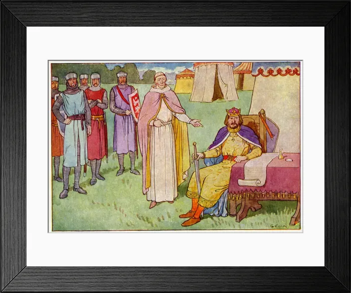 Framed Print : King John signs the Magna Carta at Runnymede Framed Print : King John signs the Magna Carta at Runnymede