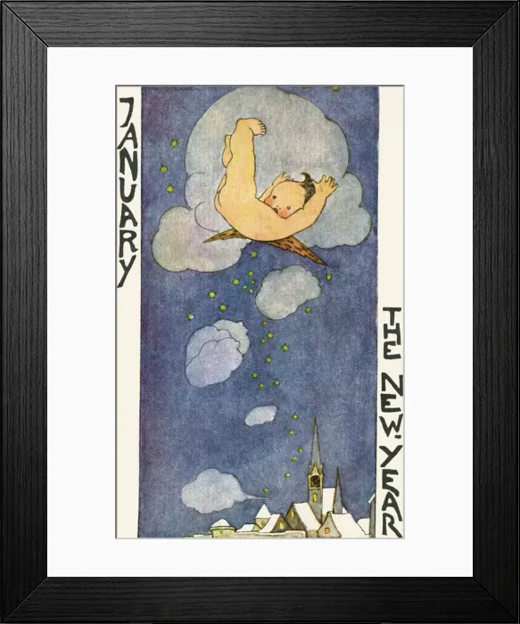 Framed Print : Months of the year. January Framed Print : Months of the year. January
