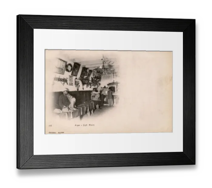 Framed Print : Moorish Cafe in Algiers, Algeria Framed Print : Moorish Cafe in Algiers, Algeria