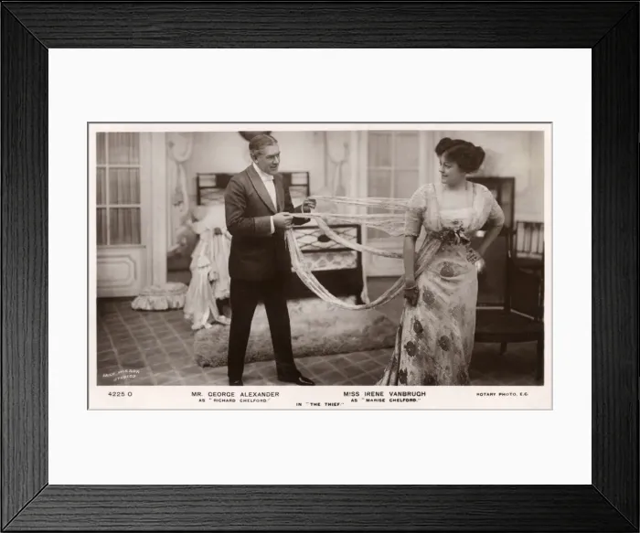Framed Print : Sir George Alexander and Dame Irene Vanburgh in The Thief Framed Print : Sir George Alexander and Dame Irene Vanburgh in The Thief