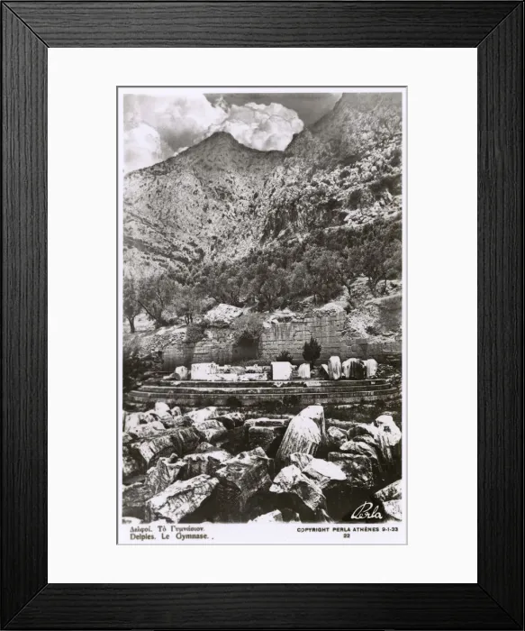 Framed Print : Remains of the Gymnasium at Delphi, Greece