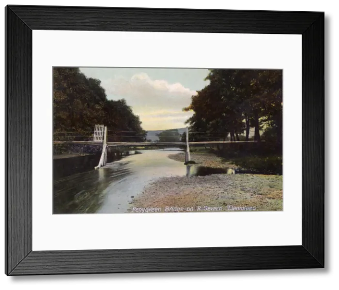 Framed Print : Pennygreen Bridge on the River Severn at Llanidloes Framed Print : Pennygreen Bridge on the River Severn at Llanidloes