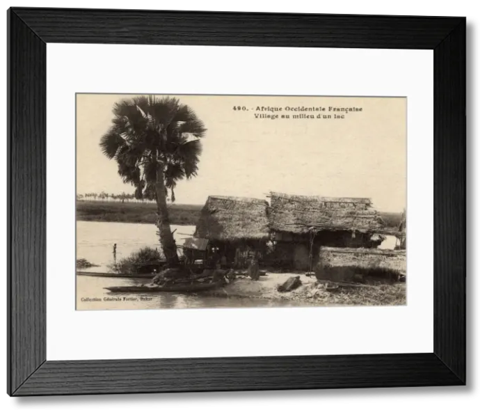 Framed Print : Senegal - Village in the middle of a lake Framed Print : Senegal - Village in the middle of a lake