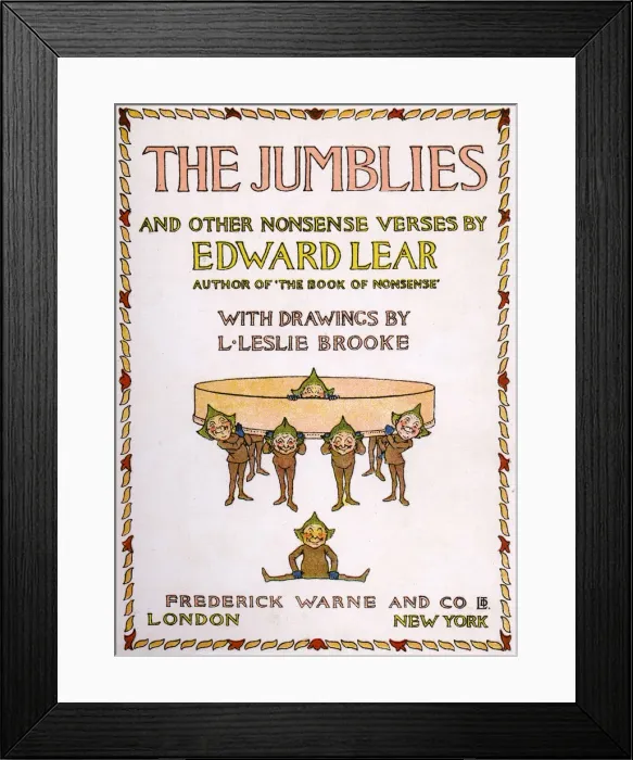 Framed Print : The Jumblies and Other Nonsense Verses by Edward Lear Framed Print : The Jumblies and Other Nonsense Verses by Edward Lear