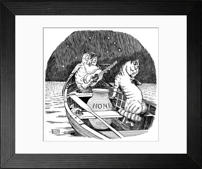 Framed Print : The Owl and the Pussycat by Edward Lear Framed Print : The Owl and the Pussycat by Edward Lear