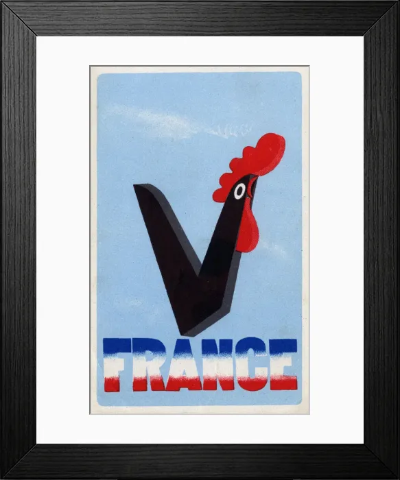 Framed Print : V for Victory - WW2 - France Framed Print : V for Victory - WW2 - France