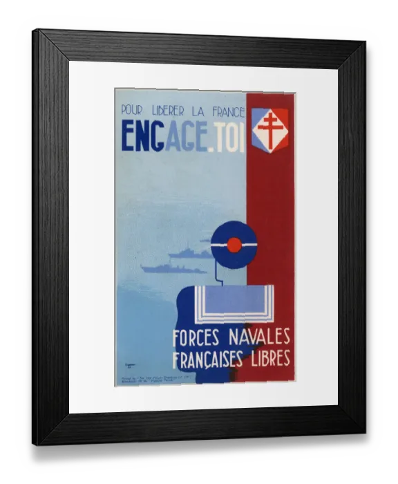 Framed Print : Enlist with the Free French Navy Framed Print : Enlist with the Free French Navy