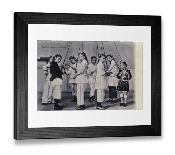 Framed Print : Maypole Dancers - Pune, India Framed Print : Maypole Dancers - Pune, India