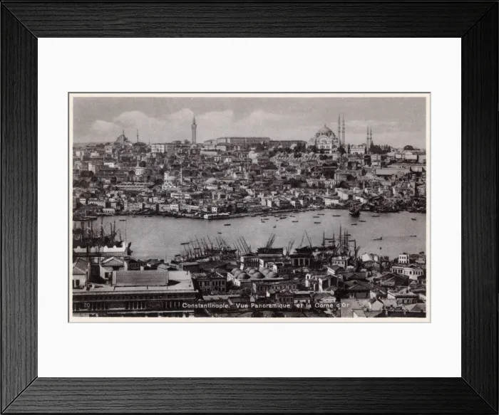 Framed Print : Istanbul, Turkey - View from Galata Tower over Golden Horn Framed Print : Istanbul, Turkey - View from Galata Tower over Golden Horn