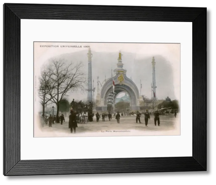 Framed Print : Paris Exhibition of 1900 - The Monumental Gate Framed Print : Paris Exhibition of 1900 - The Monumental Gate