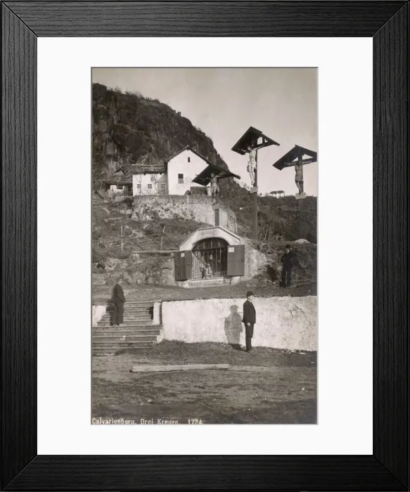 Framed Print : The Three Crosses at Calvarienberg, Austria Framed Print : The Three Crosses at Calvarienberg, Austria
