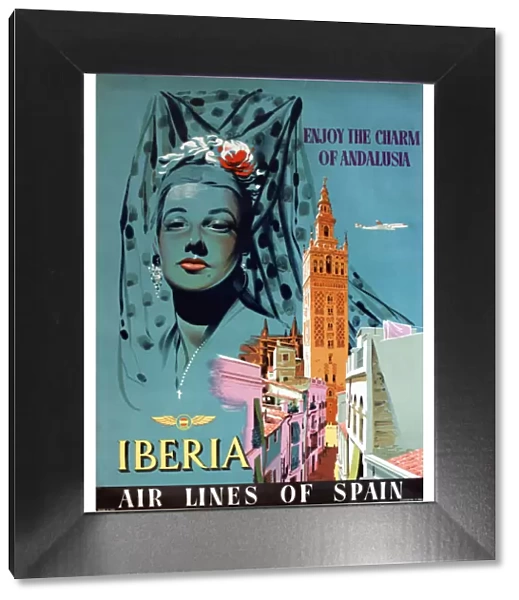 Poster advertising Iberia Airlines