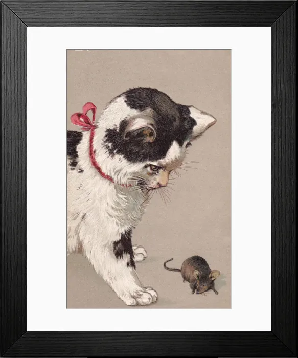 Framed Print : Cat & mouse Framed Print : Cat & mouse