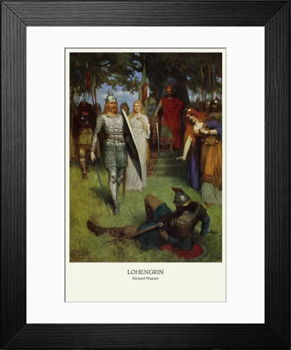 Framed Print : Lohengrin & Princess Elsa Framed Print : Lohengrin & Princess Elsa