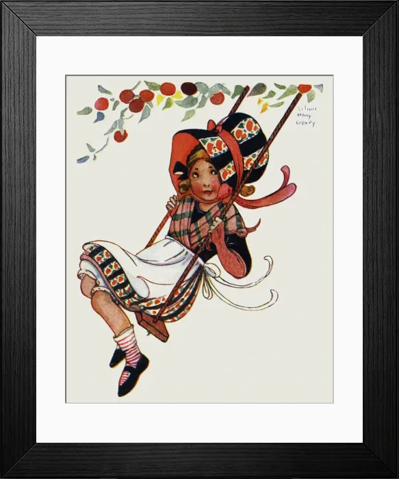 Framed Print : Girl on a swing Framed Print : Girl on a swing