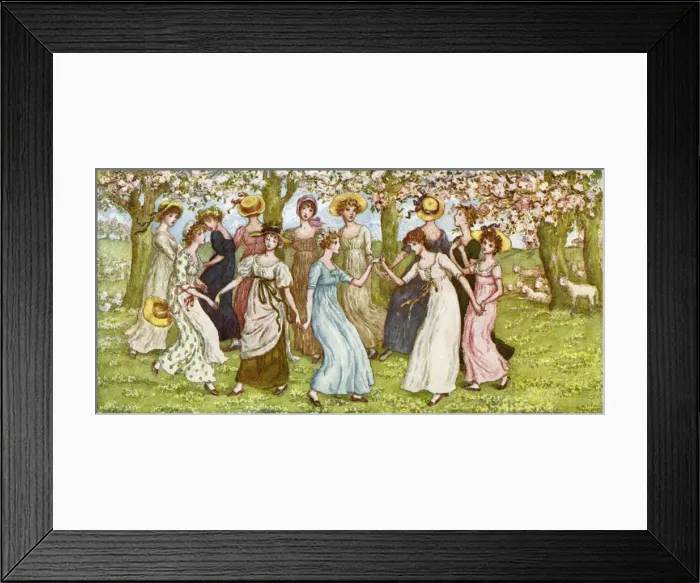 Framed Print : Dance of the Shepherdesses Framed Print : Dance of the Shepherdesses