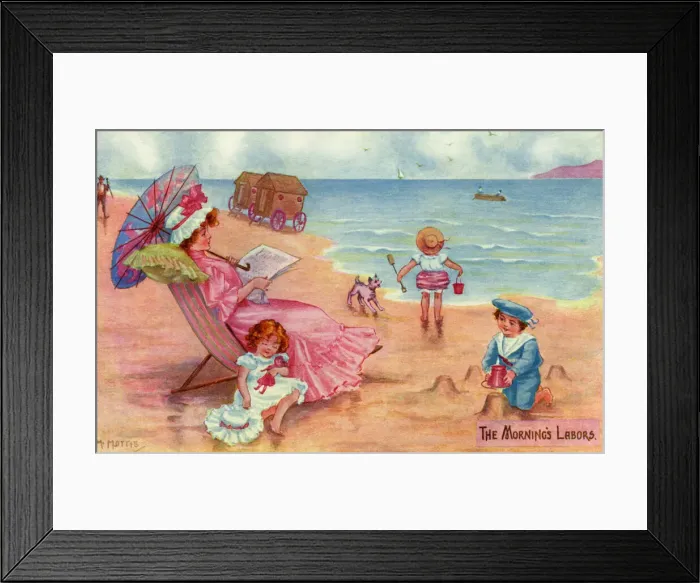 Framed Print : Seashore. The mornings labors Framed Print : Seashore. The mornings labors