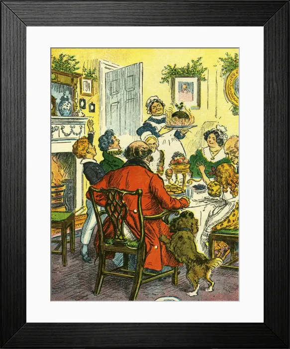 Framed Print : Bringing in the Xmas pudding Framed Print : Bringing in the Xmas pudding