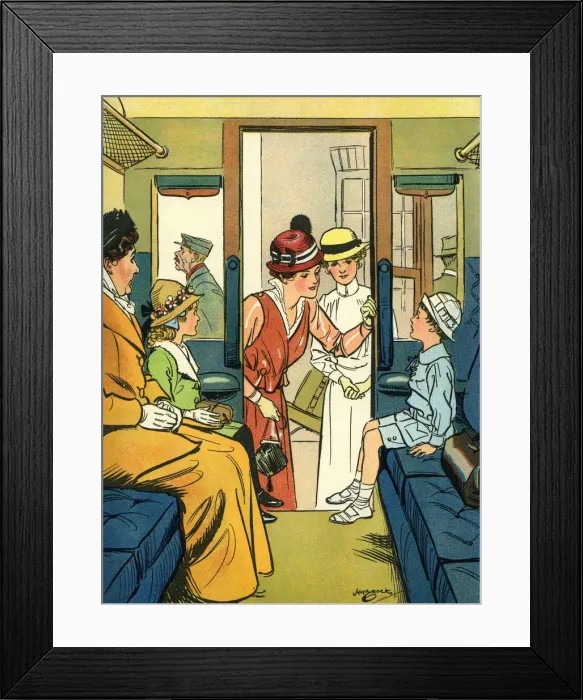 Framed Print : In a railway carriage Framed Print : In a railway carriage