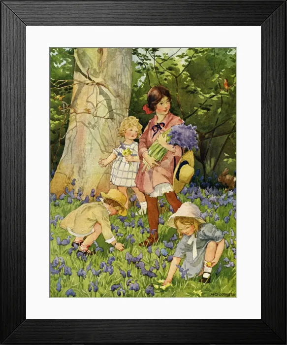Framed Print : Gathering wild flowers Framed Print : Gathering wild flowers