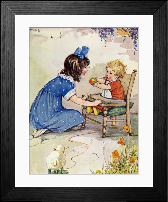 Framed Print : Child and an apple Framed Print : Child and an apple