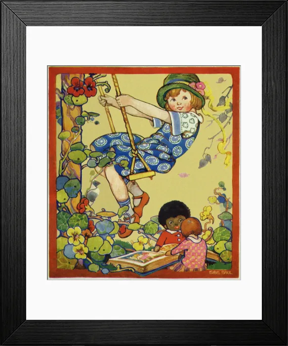 Framed Print : Girl on a swing Framed Print : Girl on a swing