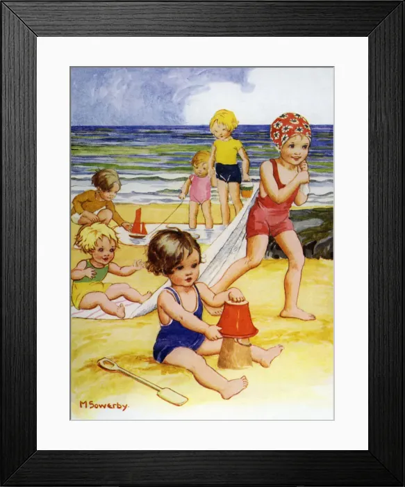 Framed Print : Making sandcastles Framed Print : Making sandcastles