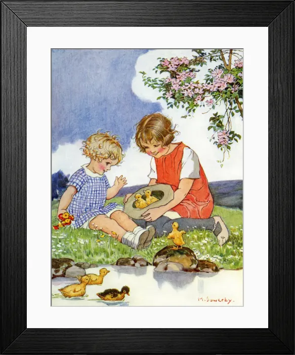 Framed Print : Playing with chicks Framed Print : Playing with chicks