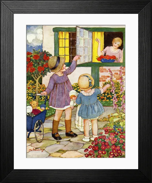 Framed Print : Playing in the garden Framed Print : Playing in the garden
