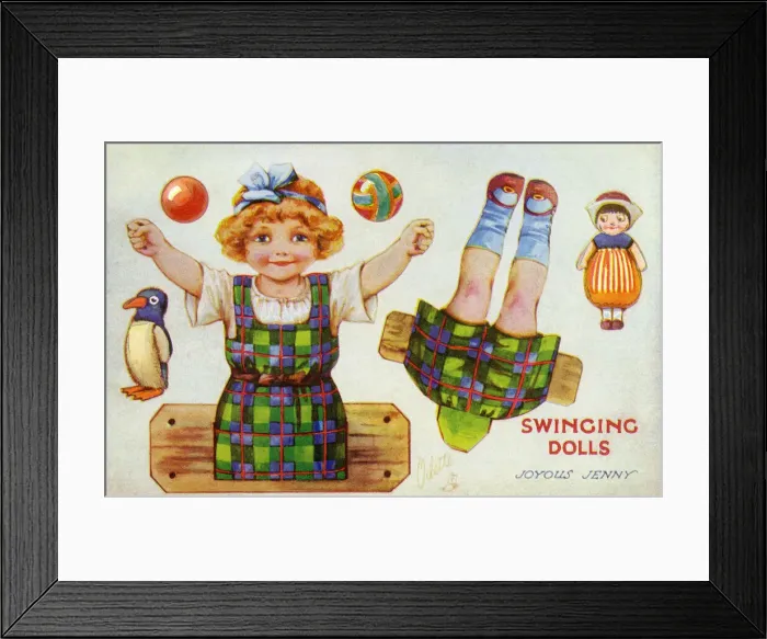 Framed Print : Swinging Dolls Framed Print : Swinging Dolls