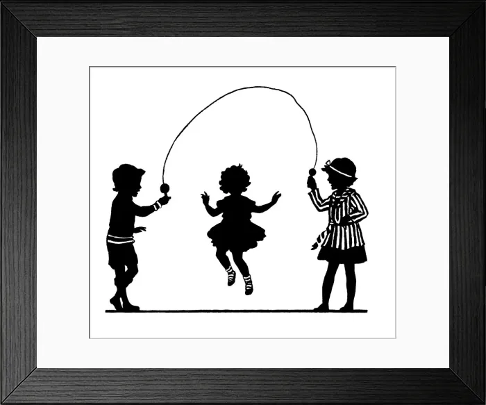Framed Print : Children skipping Framed Print : Children skipping