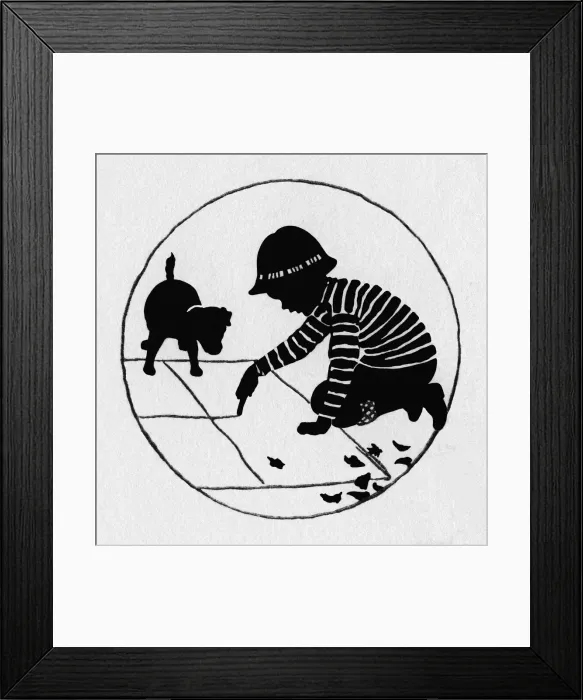 Framed Print : Boy & his dog Framed Print : Boy & his dog