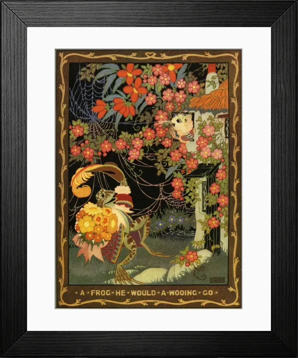 Framed Print : A frog he would a-wooing go Framed Print : A frog he would a-wooing go