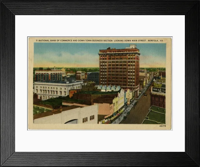 Framed Print : Norfolk, Virginia, USA - National Bank of Commerce Framed Print : Norfolk, Virginia, USA - National Bank of Commerce