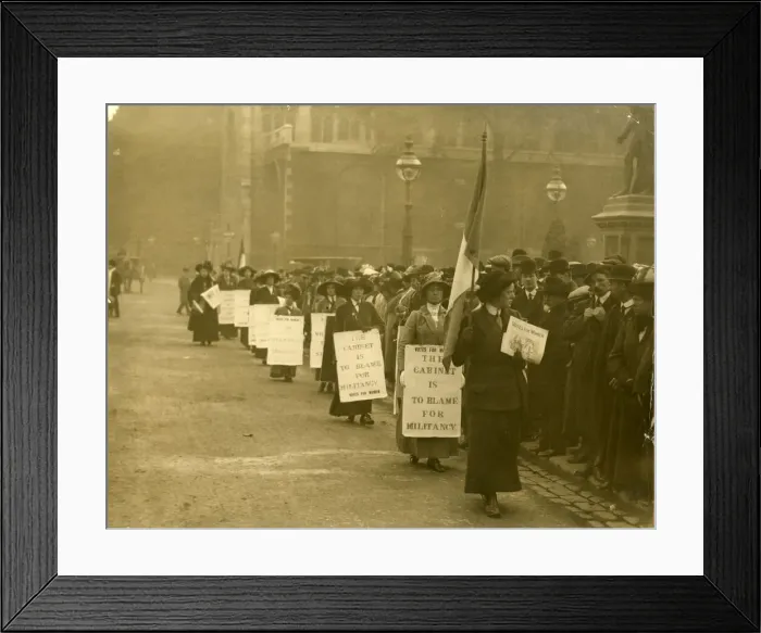 Framed Print : Suffragette procession Parliament Square Framed Print : Suffragette procession Parliament Square