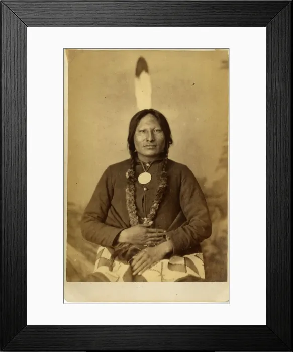 Framed Print : David Frances Barry photo - Chief Rain in the Face Framed Print : David Frances Barry photo - Chief Rain in the Face