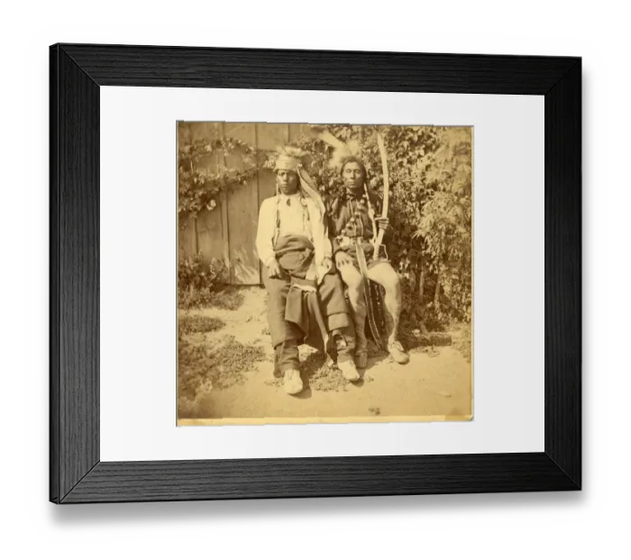 Framed Print : David Frances Barry photo - Chief Hand Horn & his son Framed Print : David Frances Barry photo - Chief Hand Horn & his son
