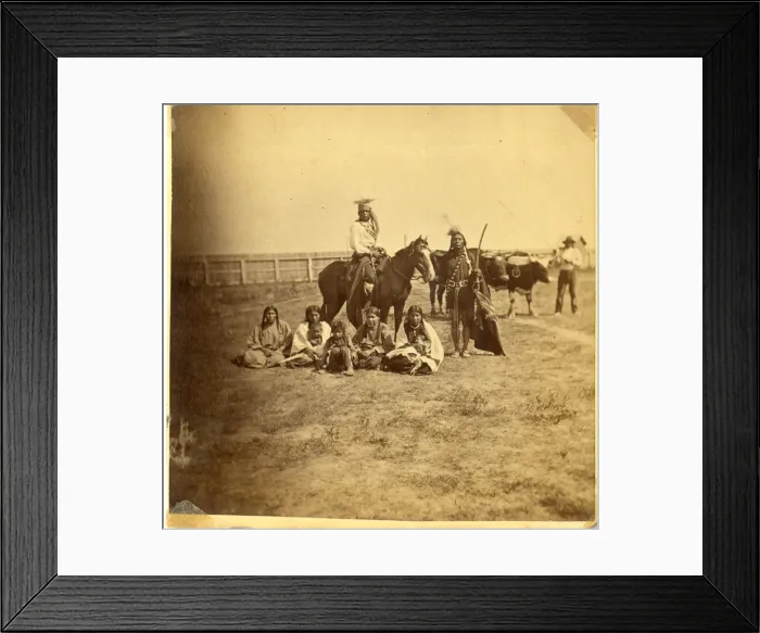 Framed Print : David Frances Barry photo - Native American Family Framed Print : David Frances Barry photo - Native American Family