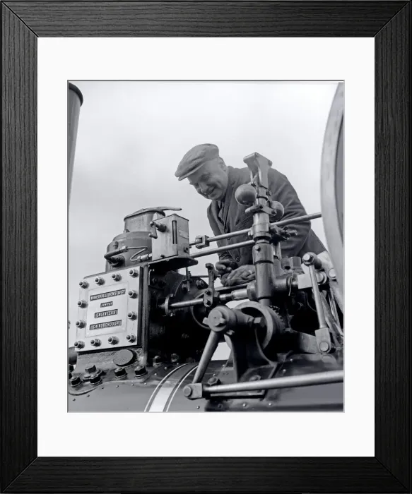 Framed Print : Traction Engine Mechanic Framed Print : Traction Engine Mechanic