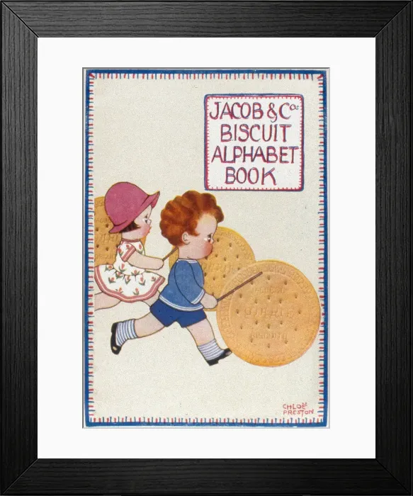 Framed Print : Cover design, Jacob & Co Biscuit Alphabet Book Framed Print : Cover design, Jacob & Co Biscuit Alphabet Book